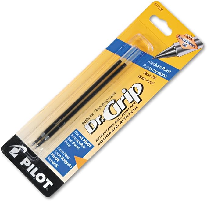 Pilot Dr. Grip Refills for Ballpoint Smooth Writing Pens, Medium Point by PilotCorporationofAmerica