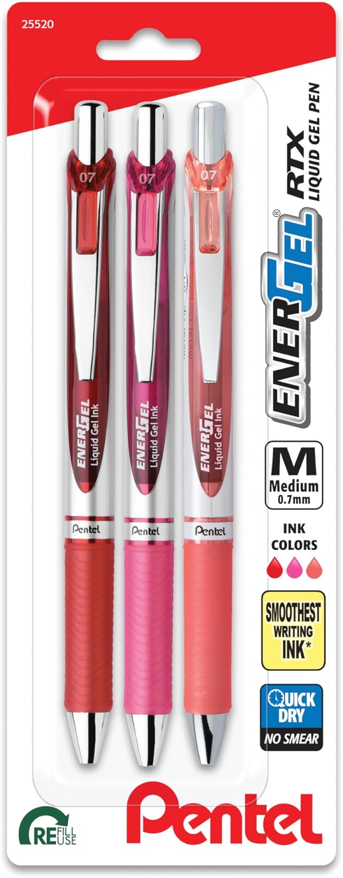 Pentel EnerGel RTX Retractable Liquid Gel Pen, Journaling Hue by PentelofAmerica