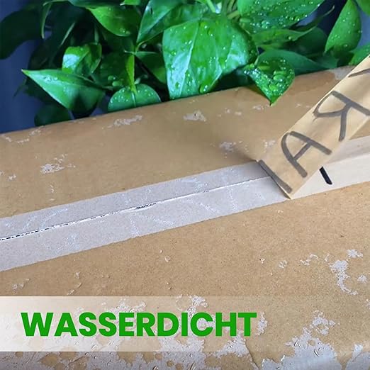 ADHES Kraft Paper Tape, 2 Inch x 60 Yards x 12 Rolls, Biodegradable Paper Packing Tape Writable & Uncoated Brown Shipping Tape for Shipping, Moving, Sealing-DeskLoop Office