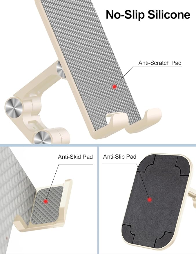 OCYCLONE Phone Stand, Adjustable Height and Angle Foldable Cell Phone Stand - Image 3