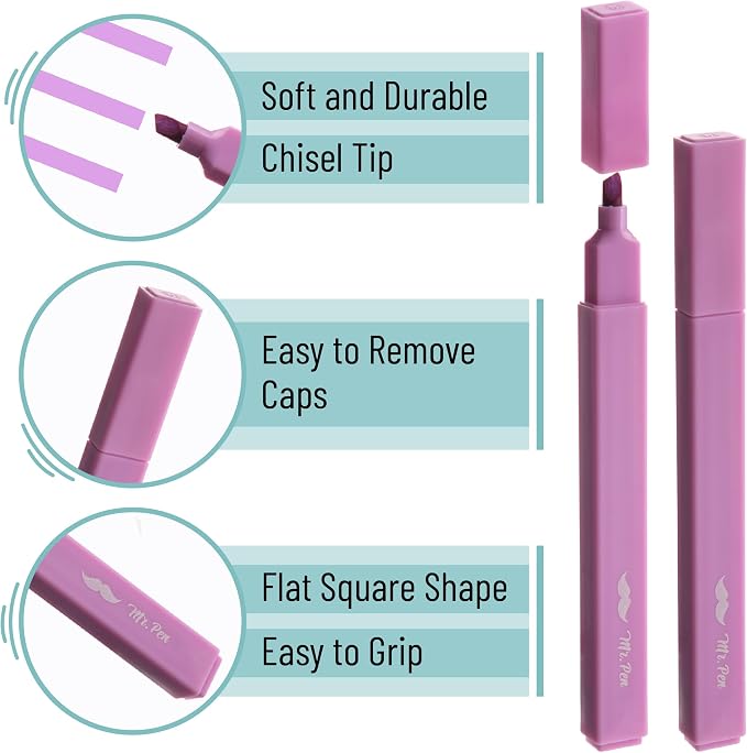 Mr. Pen- Aesthetic Highlighters No Bleed, 10 Pack, Candy Colors, Chisel Tip | - Image 4