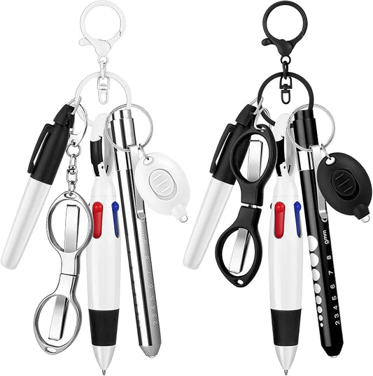 12 pcs Nurse Pen Set Two Colors Black Silver Include Permanent Marker Pen Pen by Draupnir