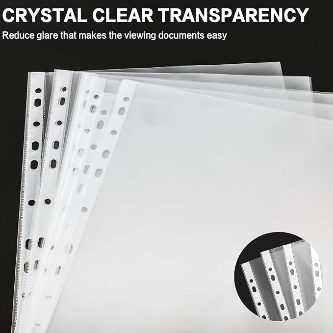 Sheet Protectors, PANDRI 500 Pack Clear Heavy Duty Plastic Page Protectors - Image 5