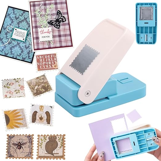 BAOFALI Stamp Puncher 1.5x1.5inch Large Square Postage Stamp Punch |Stamp Hole by BAOFALI