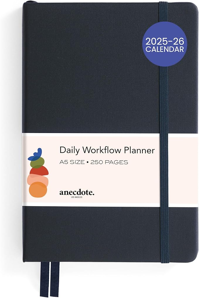 Anecdote 2025-2026 Planner: A Monthly, Weekly & Daily Planner 2025-2026 for Planning Your Success - A5 Size Hardcover Start Anytime and Achieve your Goals - Ink Blue-DeskLoop Office