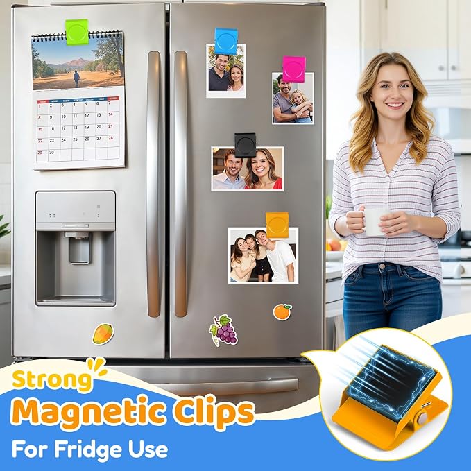 Grtard 6 Pack Magnetic Clips Heavy Duty, Colorful Magnet Clips - Image 2