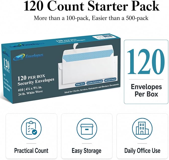Envelopes Letter Size, Self-Seal Security | #10 Self-Seal Security Business - Image 6