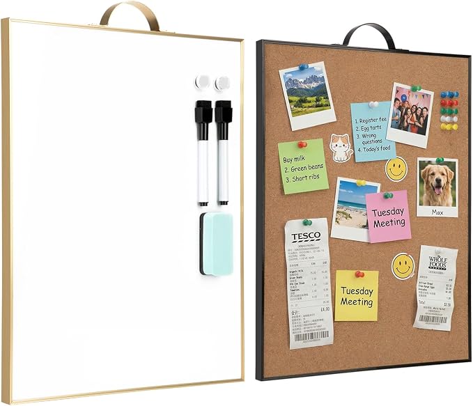 Small Whiteboard Cork-Board Combo by TSJOFFICE-WipeCleanThinkGreenWorkSmart