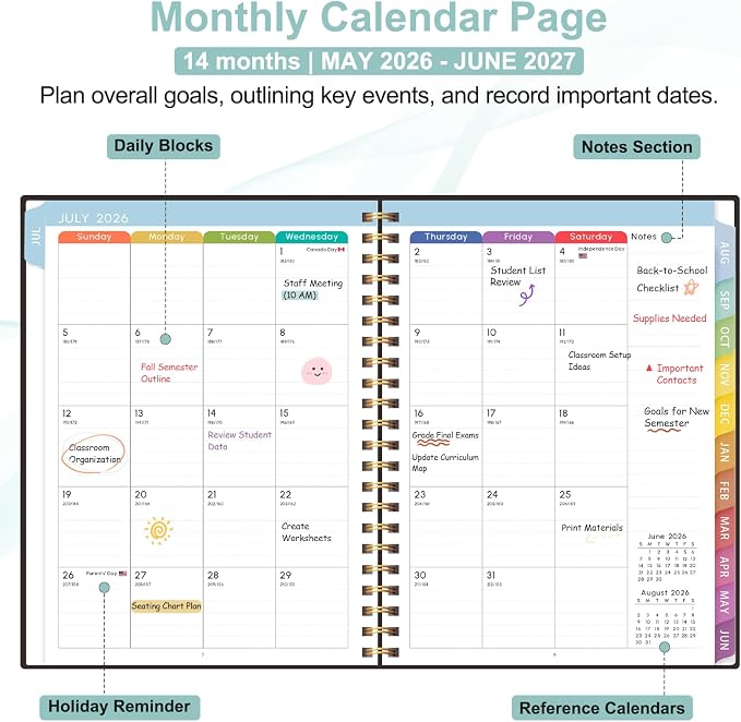 Teacher Planner 2026-2027, July 2026 - Image 2