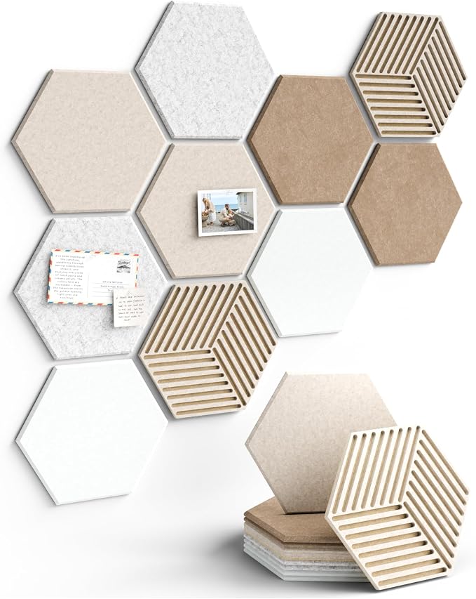 Fluxynara Hexagon Cork Board Alternative by FLUXYNARA