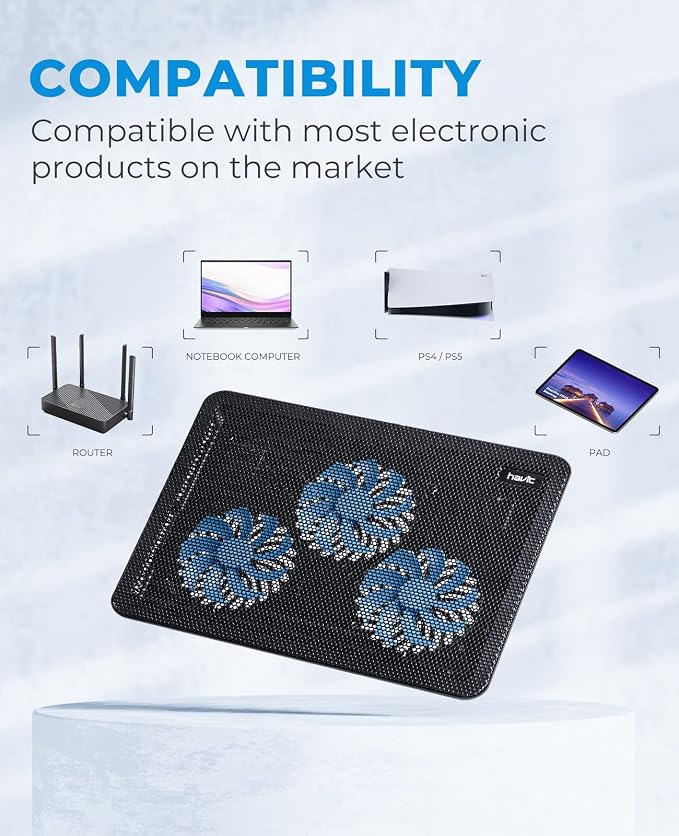 havit HV-F2056 15.6"-17" Laptop Cooler Cooling Pad - Image 3