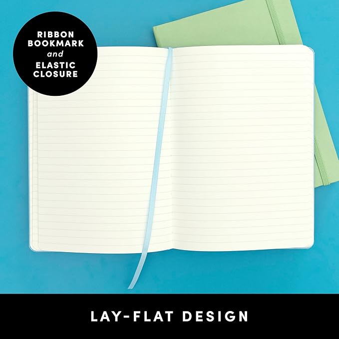 PAPERAGE Lined Journal Notebook, 3 Pack, (Yellow), 160 Pages, Medium 5.6 in x 8 in - 100 GSM Thick Paper – Hardcover Journaling Notebook for Work, School & Note Taking-DeskLoop Office