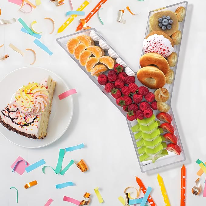 13.8" Extra Large Acrylic Letter Charcuterie Board Box, Reusable Fillable - Image 4