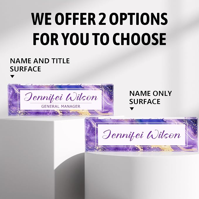 Custom Acrylic Name Plate for Office, Personalized Desk Decor for Women & Men - Image 4