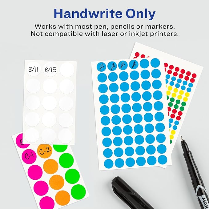Avery Multi-Use Permanent Labels, Non-Printable, 128 Blank Labels Total - Image 3