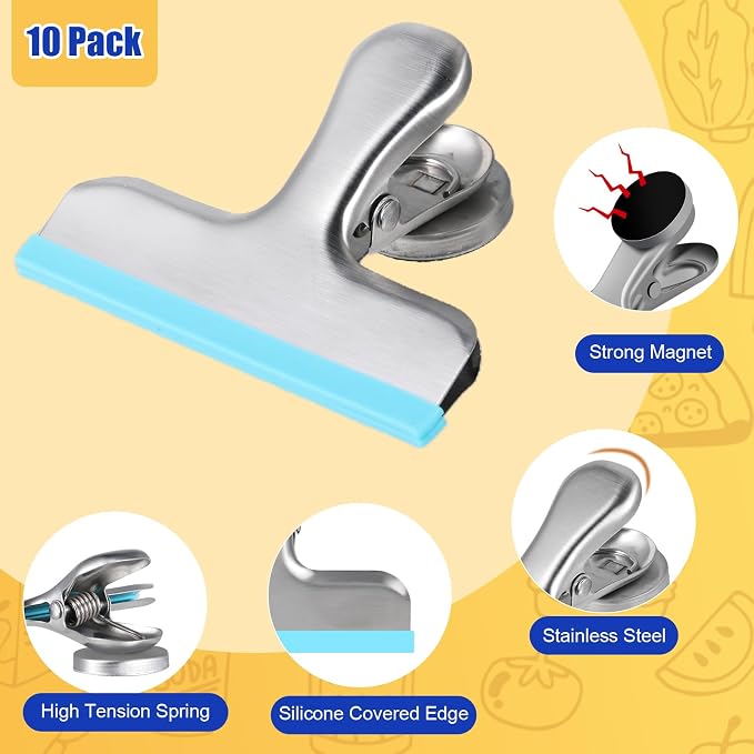 Magnetic Chip Clips, Stainless Steel Chip Bag Clips - Image 8