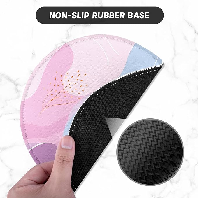 ITNRSIIET Round Mouse Pad with Stitched Edge Premium-Textured Waterproof - Image 3