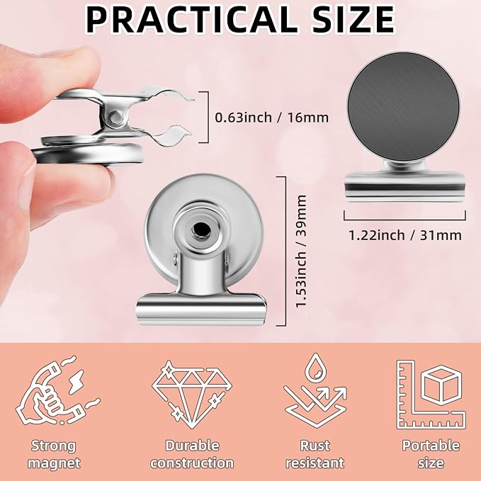 Grtard 6 Pack Magnetic Clips Heavy Duty, Magnet Clips - Image 2