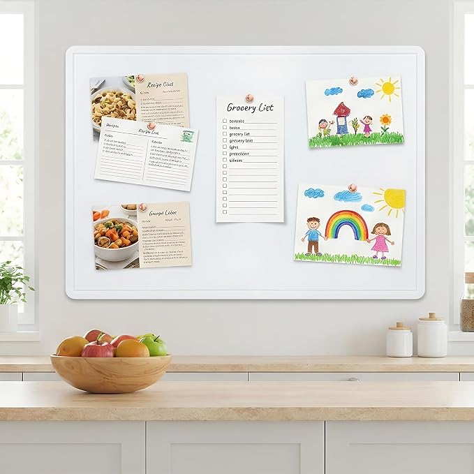 AKTOP Bulletin Board, Decorative CorkBoard Photo Display Board - Image 2