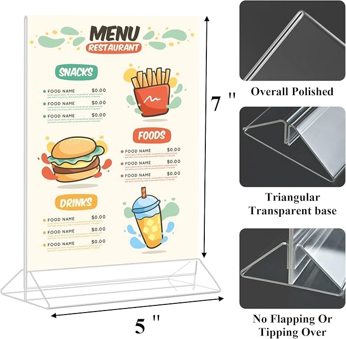 Seencool 5 x 7 Acrylic Sign Holder - Image 6