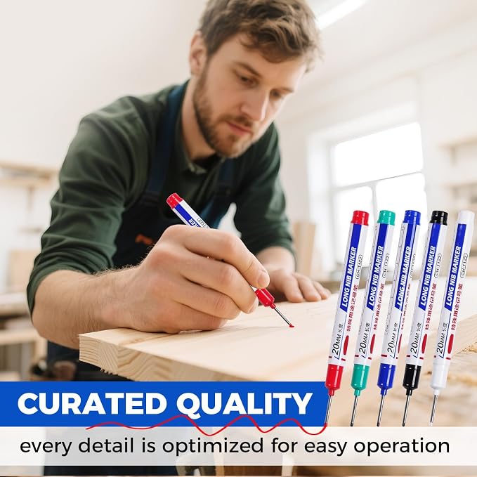 15 PCS Long Head Deep Hole Marker Pens, 20 MM Long Nib Marker - Image 6