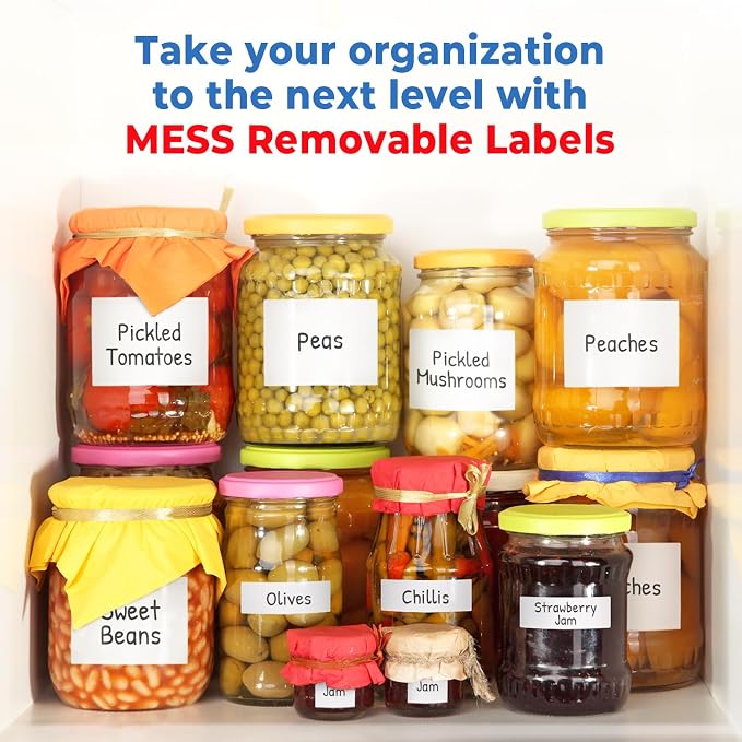 Removable Dry Erase Labels 3x4in 48pk, Reusable White Jar Pantry Stickers - Image 6