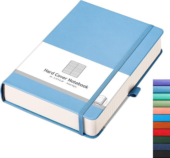 AHGXG Thick Notebook College Ruled, 320 Numbered Pages Lined Journal by AHGXG