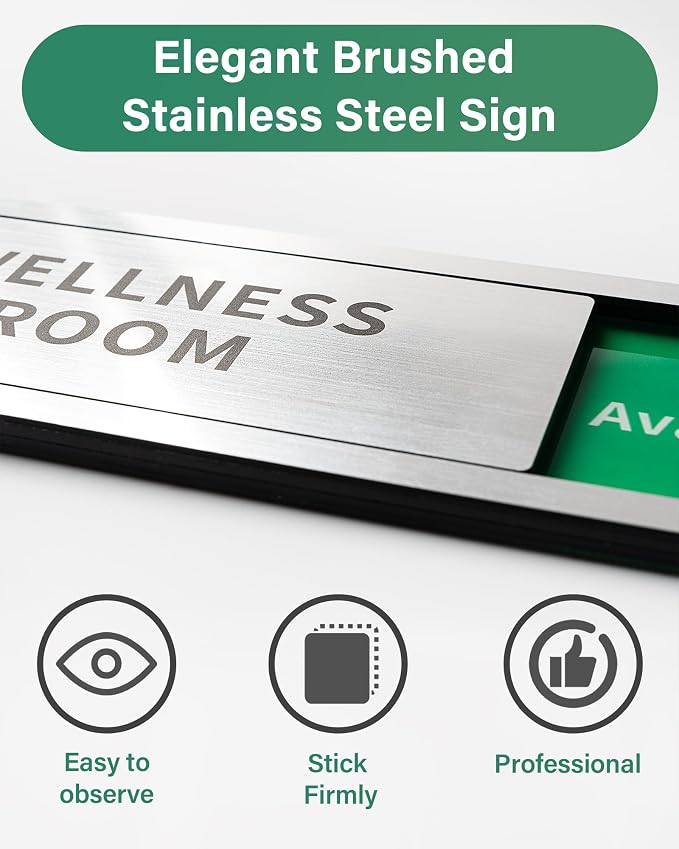 Meeting Room Sliding Door Signs Do Not Disturb, In Use/Available Slider Sign - Image 2