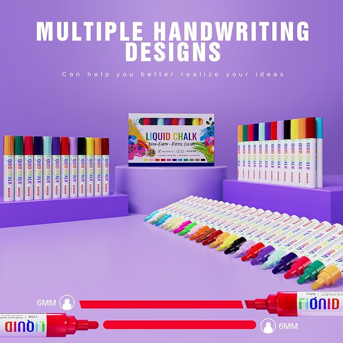 IJIANG Chalk Markers 24 Colors Pack - Image 2