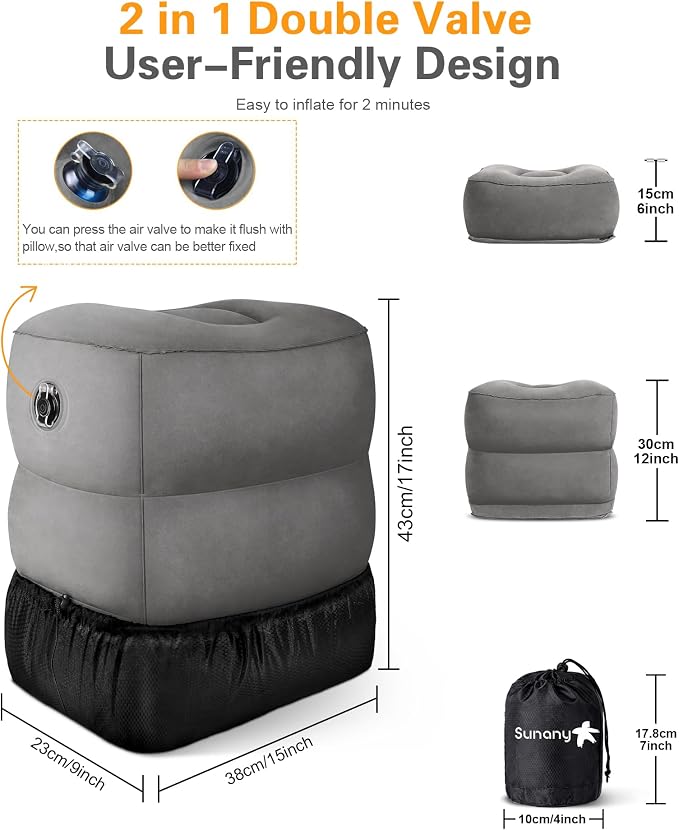 Sunany Inflatable Foot Rest Pillow - Image 4