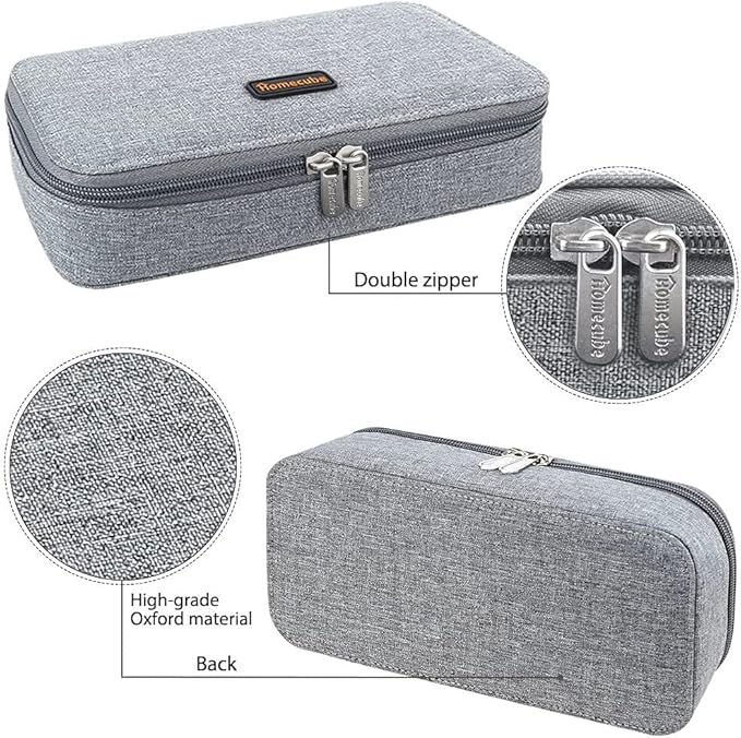 Homecube Pencil Case Capacious Pen Pencil Holder Box Makeup Pens Pouch Oxford Cloth Bag Large Storage Stationery Organizer with Zipper for School & Office - Gray-DeskLoop Office