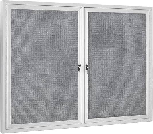 Enclosed Bulletin Board with Locking Door, Outdoor Bulletin Board Weatherproof by Unknown