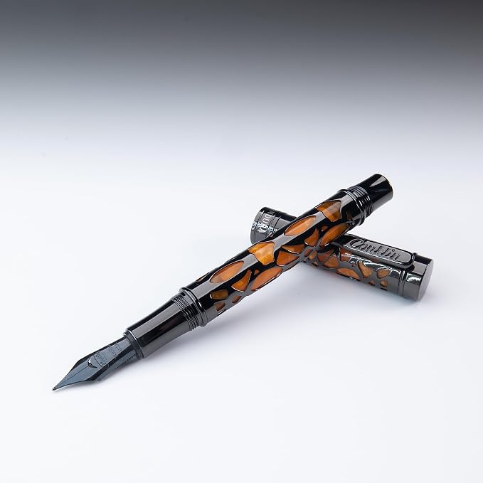 Conklin Endura Deco Crest Fountain Pen in Orange - Image 3