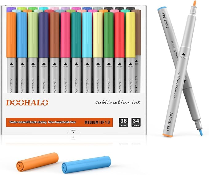 DOOHALO Sublimation Markers Infusible Pens Compatible with Cricut Maker 3/Maker/Explore 3/Air 2/Air 1.0 Tips Sublimation Ink Pens for Mug Press Easy Pressing-DeskLoop Office