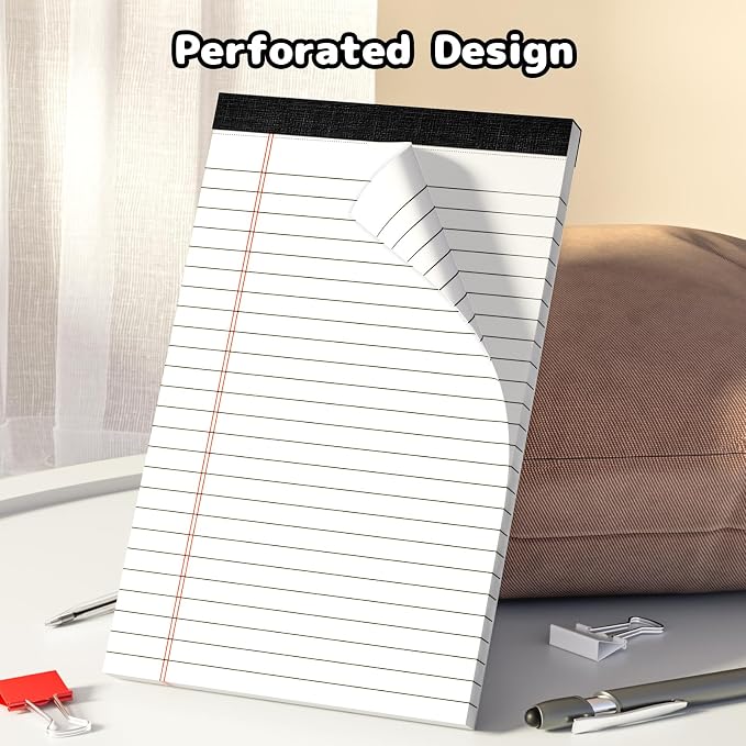 6 pcs Note Pads Legal Pads 5x8, Notebook College Ruled, 6 Pack Micro Perforated - Image 4