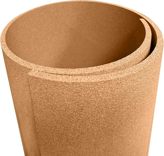 Manton Cork Premium Cork Roll - 4' x 11' x 1/2", 100% Natural Facing Grade Material for Bulletin Boards, Decorative Photo and Message Push Pin Displays - Perfect for Home, School, and Office-DeskLoop Office