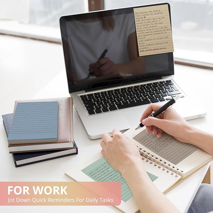 Lined Sticky Notes, 24 Pads, 4x6 Inches, Large Sticky Notes - Image 3