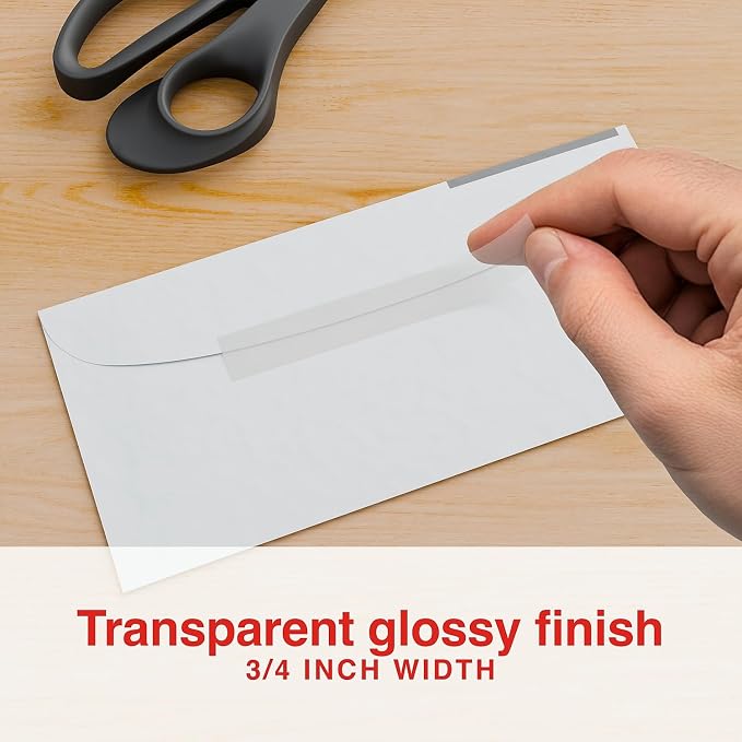 Staples Transparent Tape with Dispenser, 3/4" x 18.06 yds., 3 Rolls – - Image 2