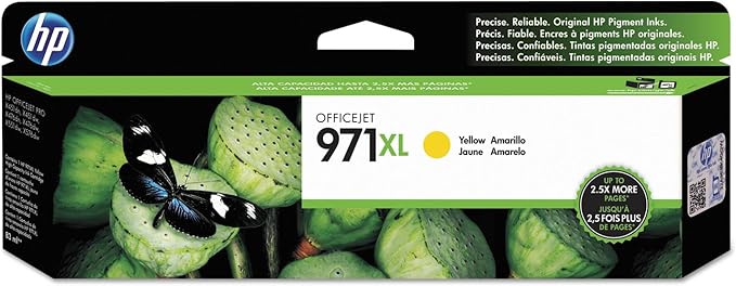 HP 971X | PageWide Cartridge High Yield | Yellow | Works with HP OfficeJet Pro X451, X476, X551, X576 | CN628AM-DeskLoop Office
