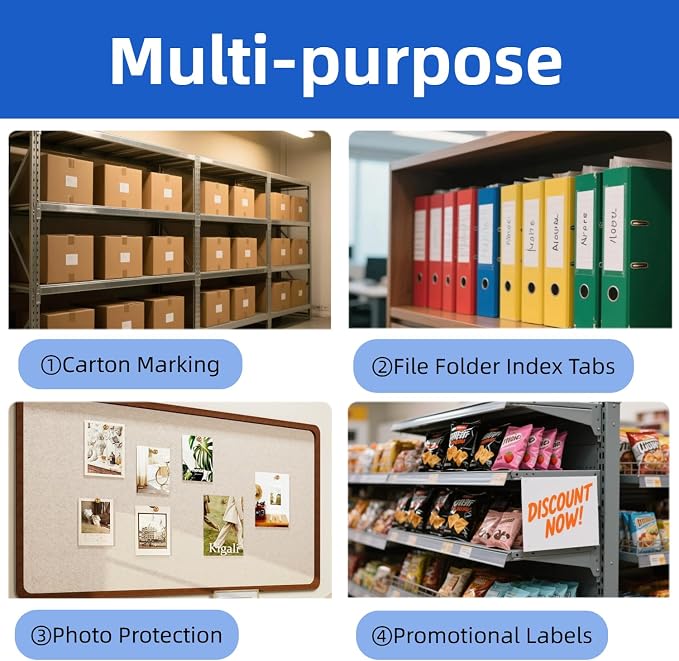60 Pack Label Pockets, Square Label Sleeves - Image 5