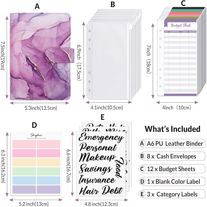 SKYDUE Budget Binder, Money Saving Binder - Image 3