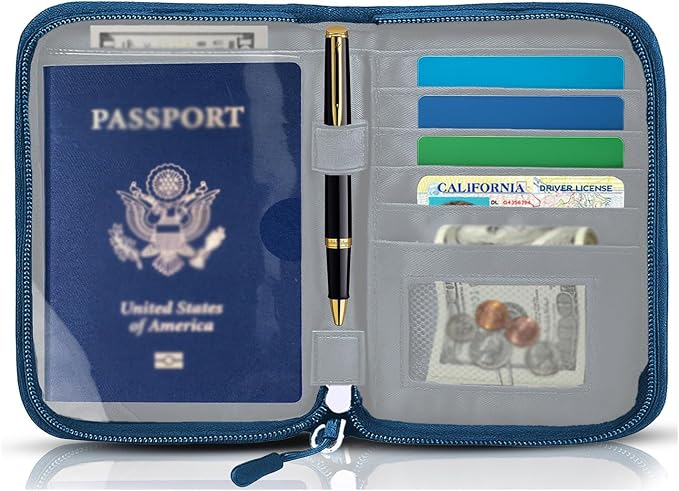 Passport Holder for Travel Essentials, RFID Blocking Protector Passport Wallets by Unknown