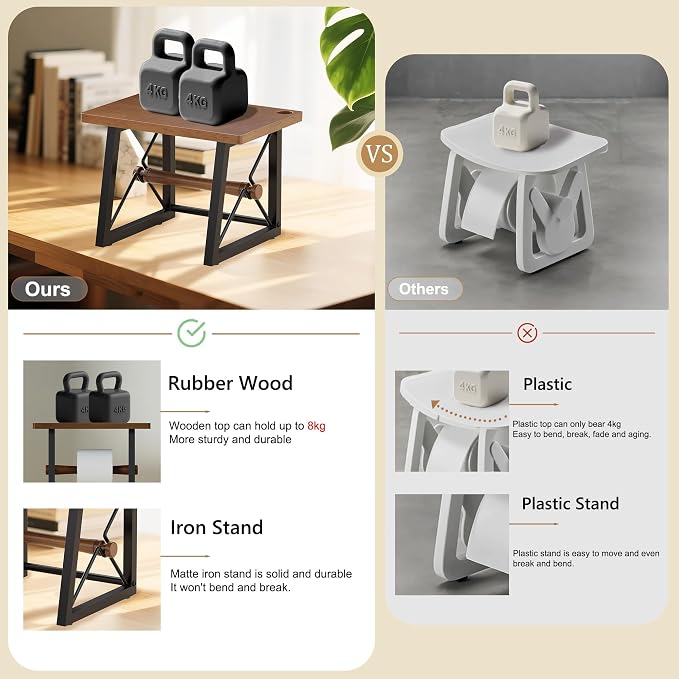 Label Holder for Rolls and Fan-fold Labels, Wooden Label Holder for Desktop - Image 2