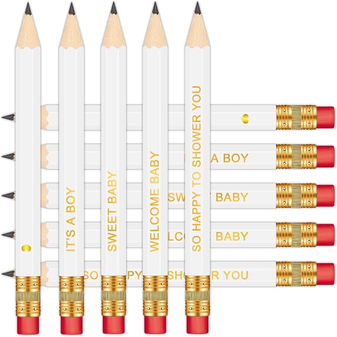 50Pcs - Baby Shower Sharpened Half Pencils - Image 5