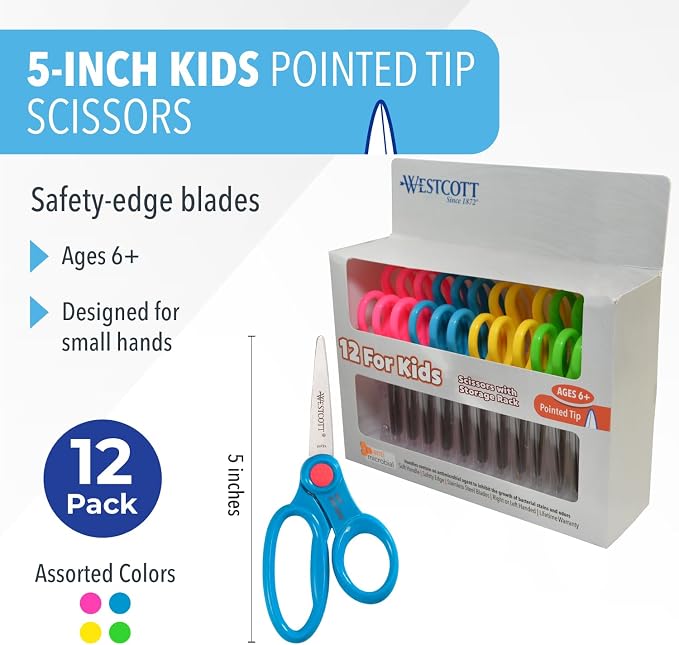 Westcott 5-Inch Pointed Safety Scissors - Image 2