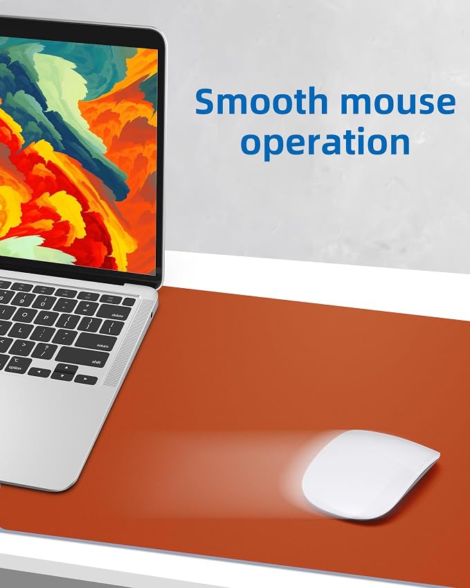 Leather Desk Pad Protector, Mouse Pad, Office Desk Mat, Non-Slip PU Leather - Image 5