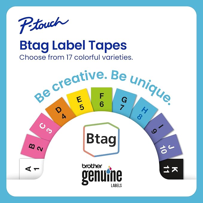 Brother Genuine P-Touch Btag BTAG132 Red on Clear Label Tape ~1/2in by 13.1ft. - Image 6