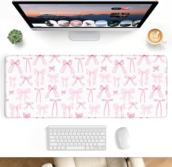 Desk Mat, Big Desk Pad, 31.5x11.8 Inches Extended Big Gaming Mouse Pad by stanploe