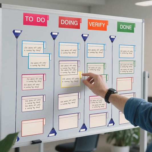 Scrum Board Tool Kit Magnetic Kanban Board, Office Task Management System by HOHIline