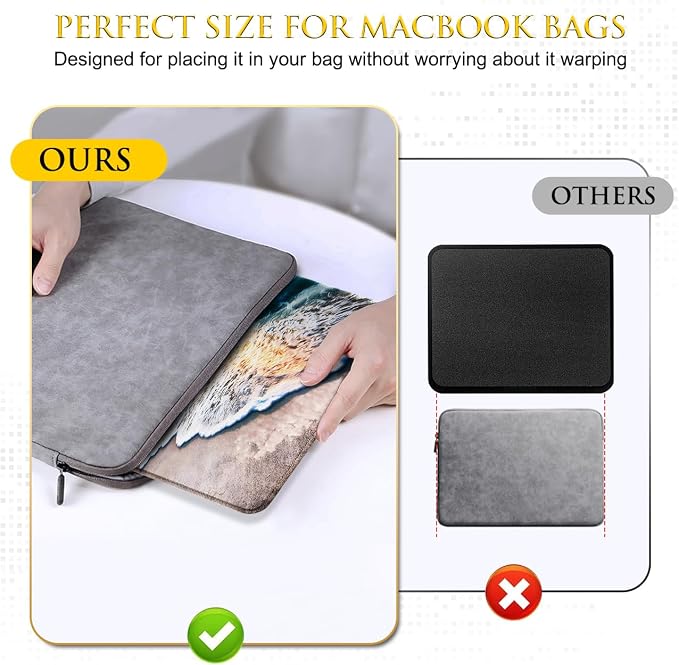 JIKIOU 3 Pack Mouse Pad with Stitched Edge, Portable Size-10.2x8.3in Beach | - Image 6